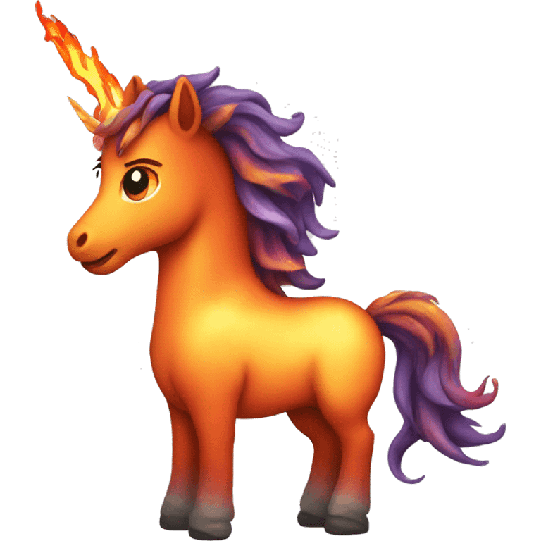 fire unicorn emoji