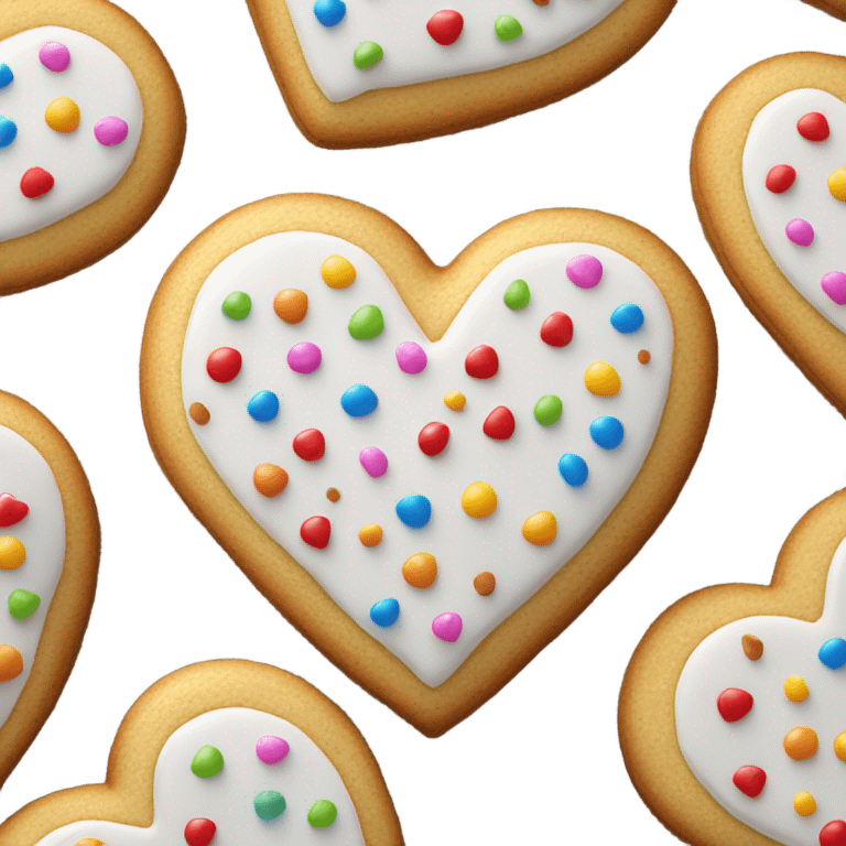 Cookie heart with 8 minutes emoji