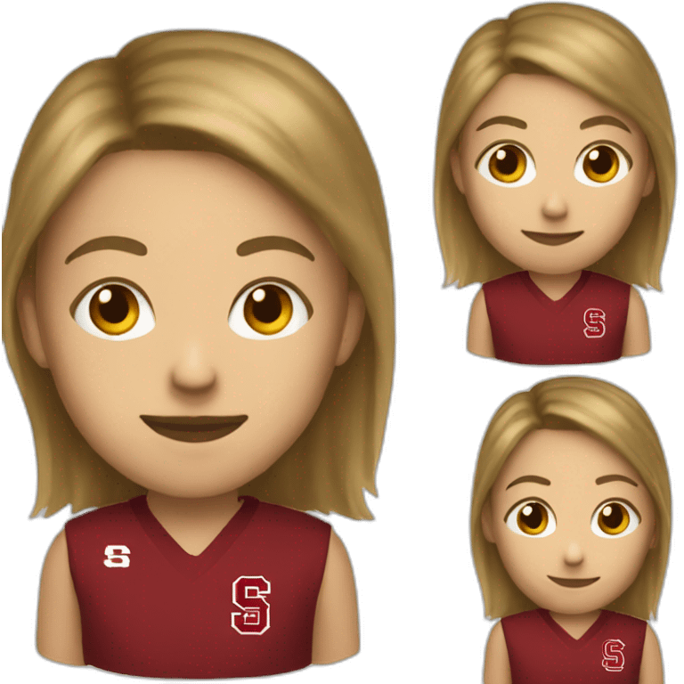 Use a picture of me to create an emoji of a stanford fan emoji