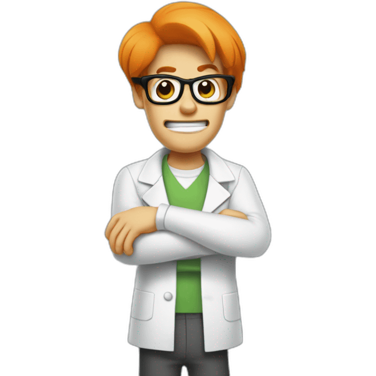 Dexter from Dexter's Laboratory qui pose une question  emoji