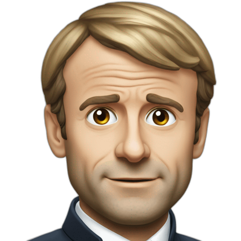 Emmanuel Macron avec une épée emoji