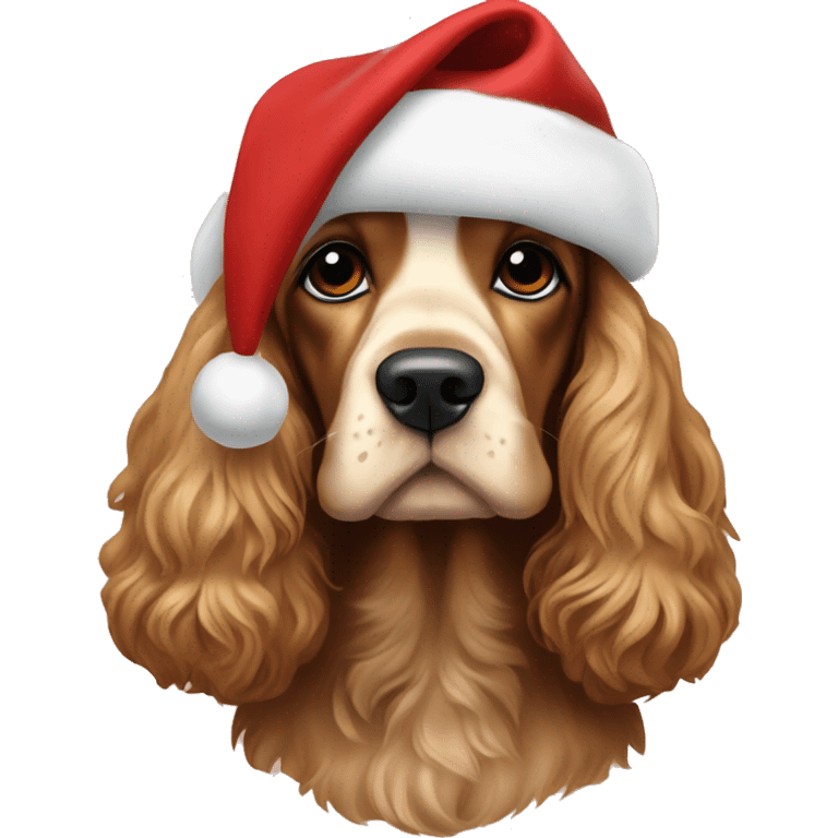 cocker spaniel christmas  emoji