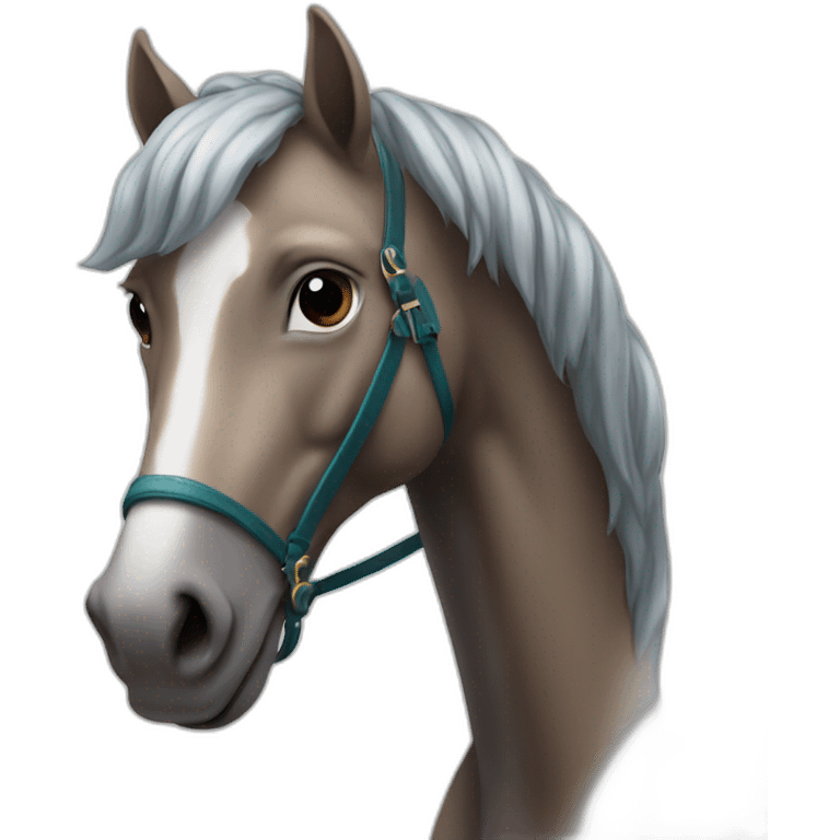 Cheval sur une licorne emoji