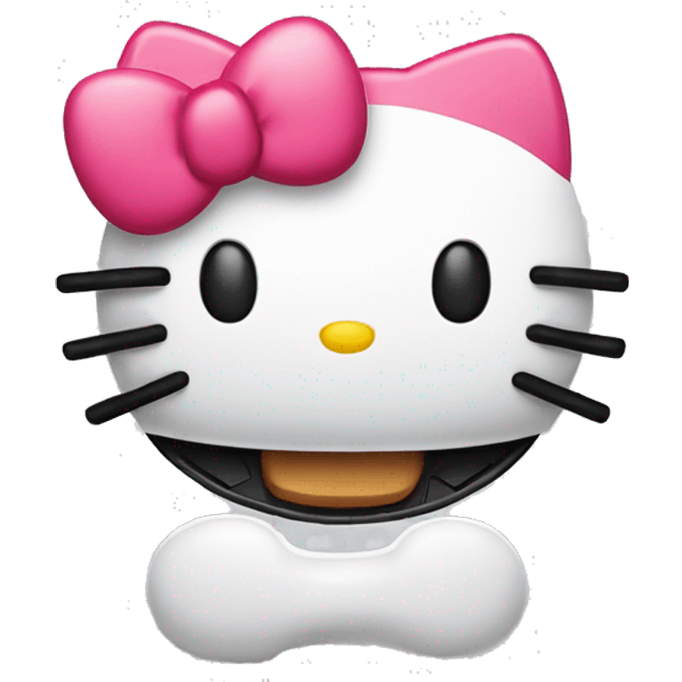 Hello kitty with a grill emoji