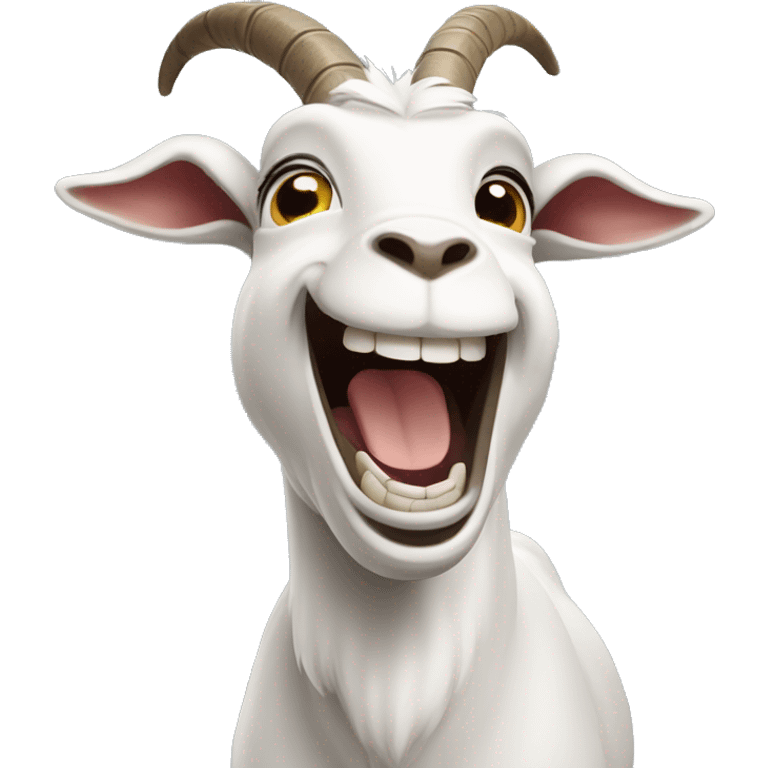 funny laughing goat emoji