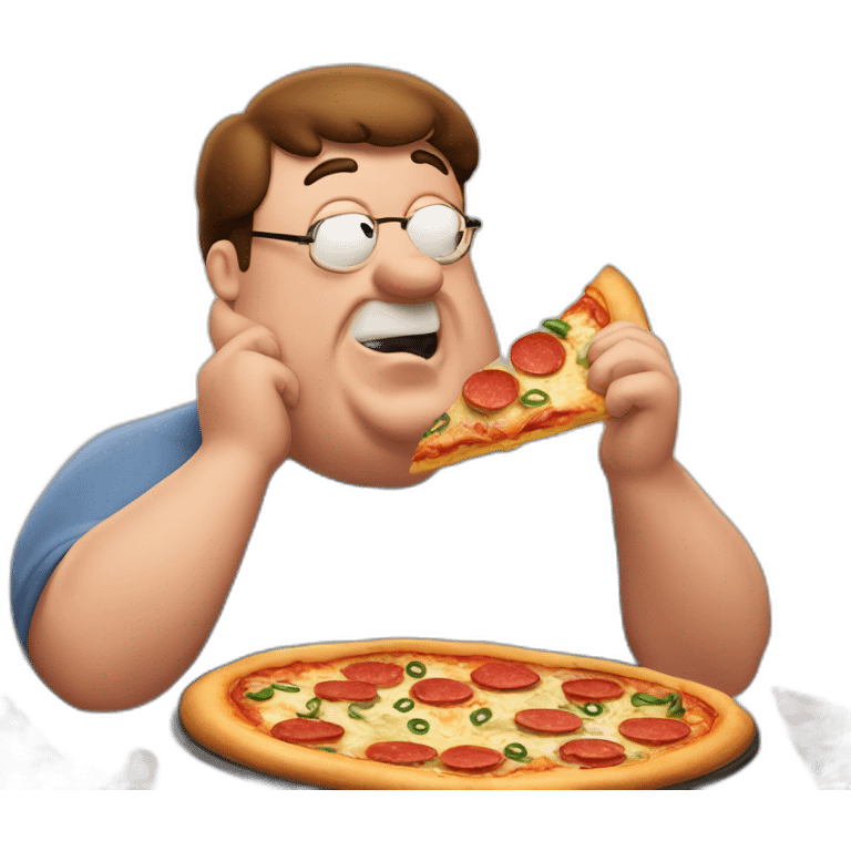 Peter griffin eating pizza emoji