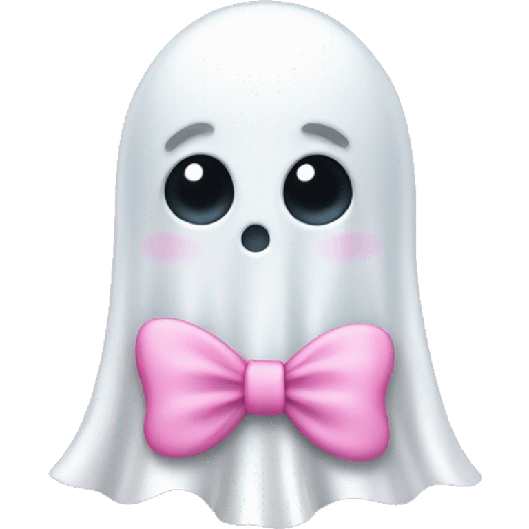 Ghost with a pink bow emoji