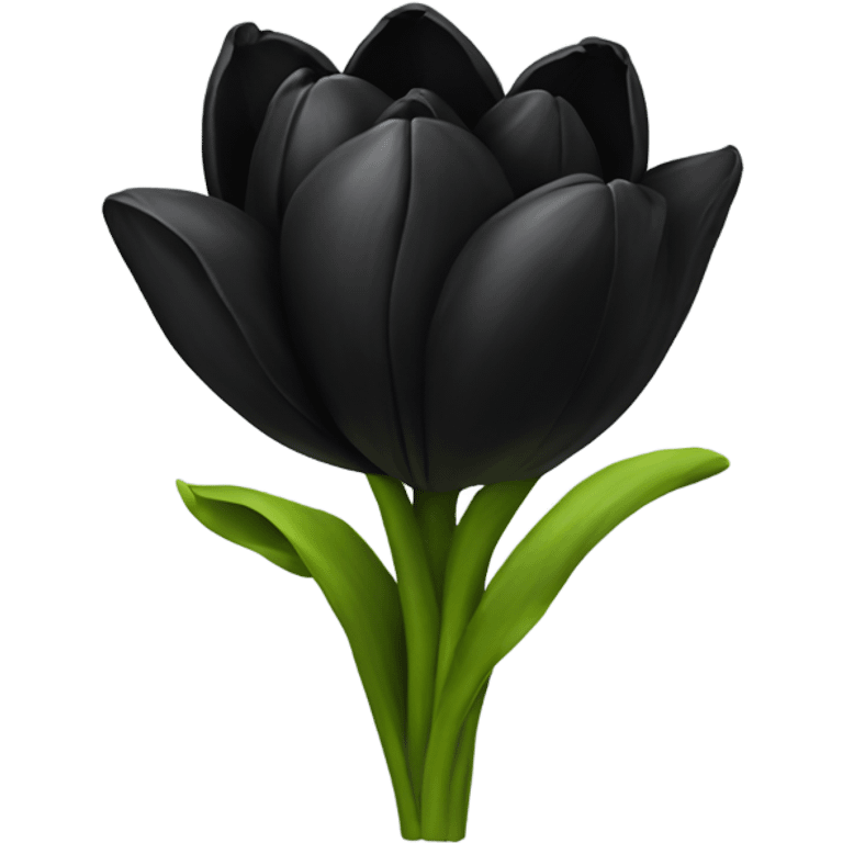 Black tulip bouquet emoji