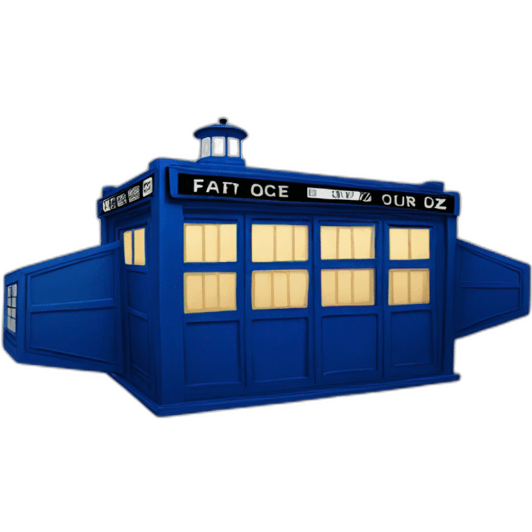 Tardis in flight emoji