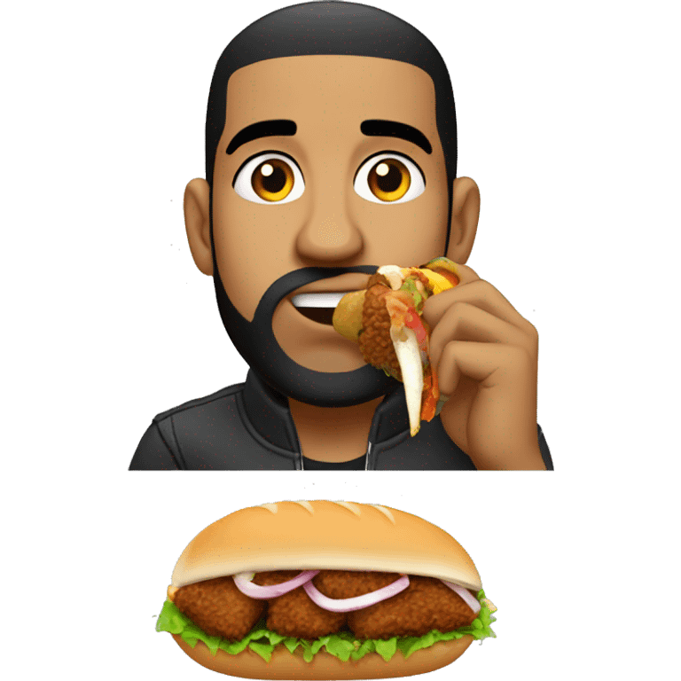 Drake eating kebap emoji