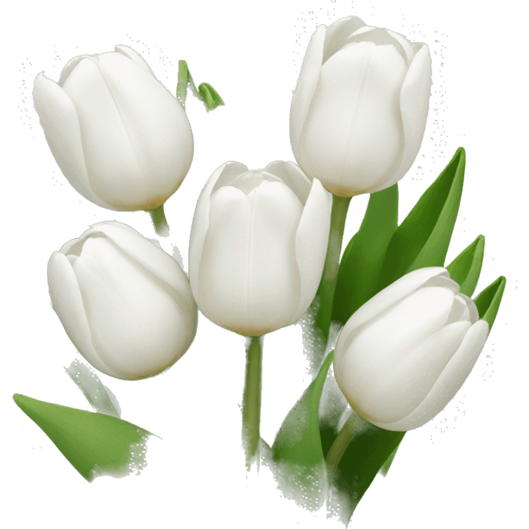 White tulips emoji