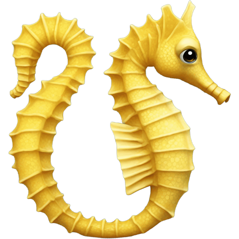 Seahorse yellow emoji