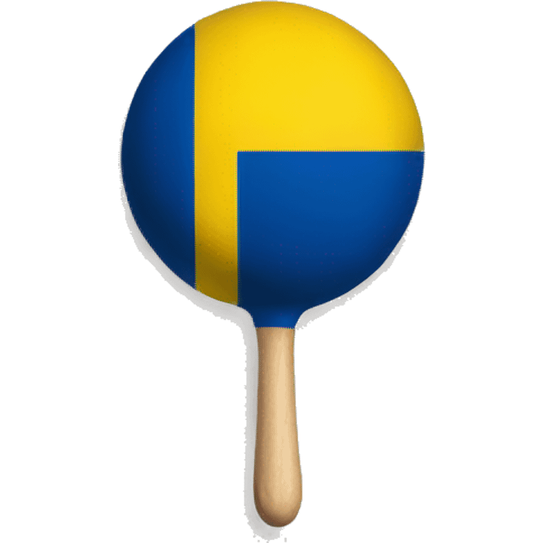 a meatball with the Sweden flag on it  emoji