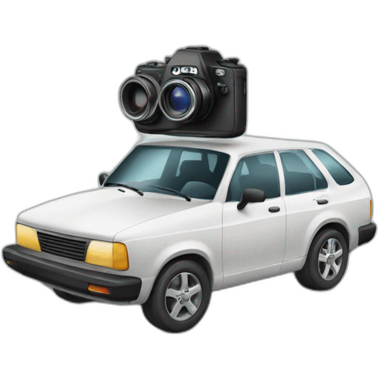 Car with camera emoji