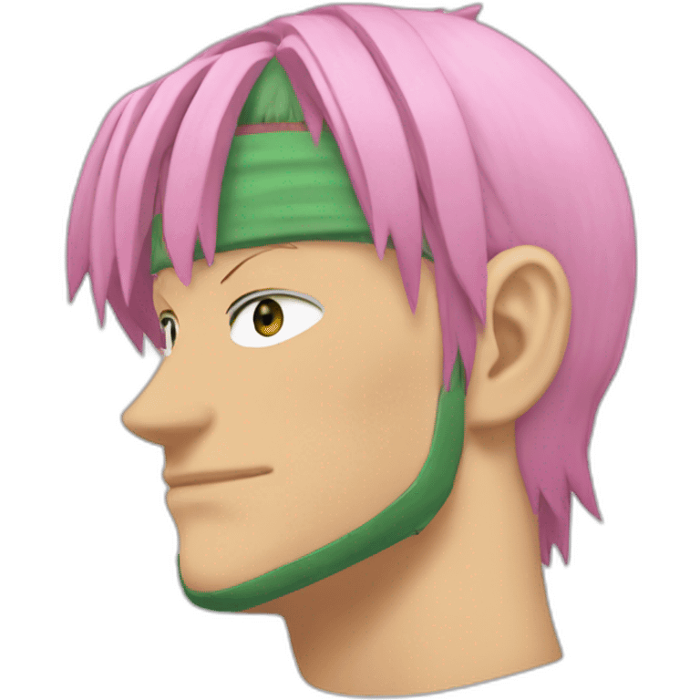 Zoro aux cheveux rose emoji