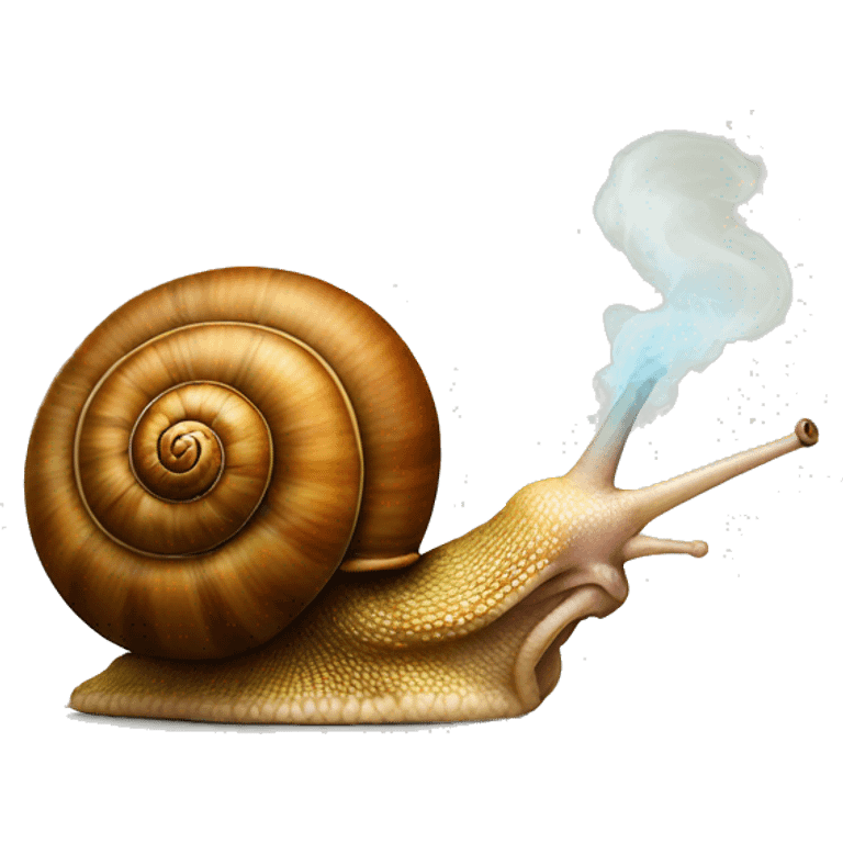 Snail smoking a cigar emoji