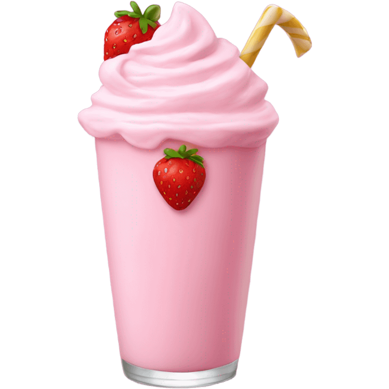 strawberry milkshake emoji