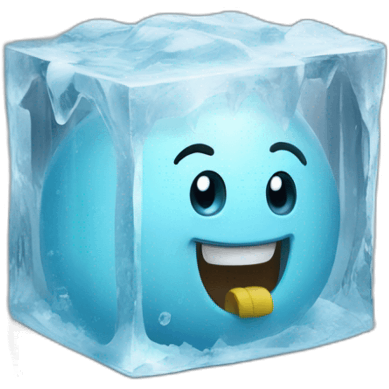 NUMBER 1 INSIDE AN ICE CUB emoji