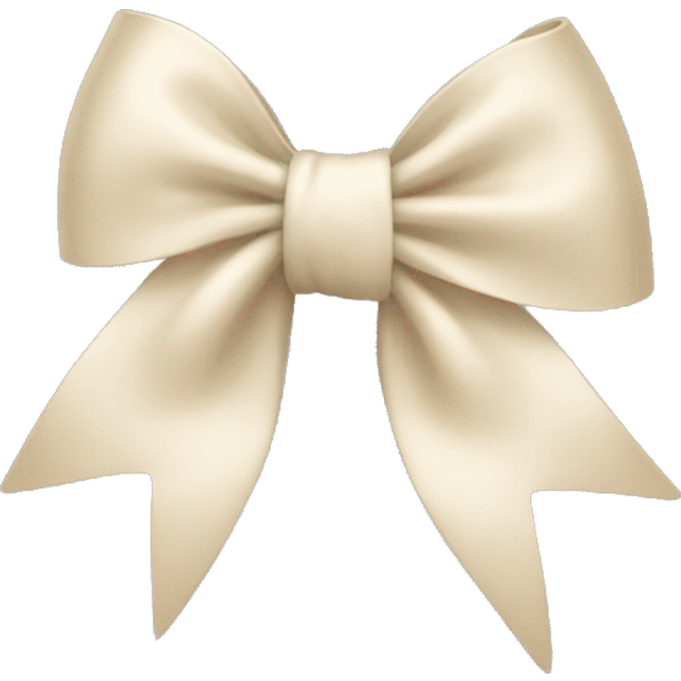 Cream colored bow emoji