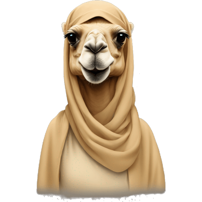 Camel with hijab emoji