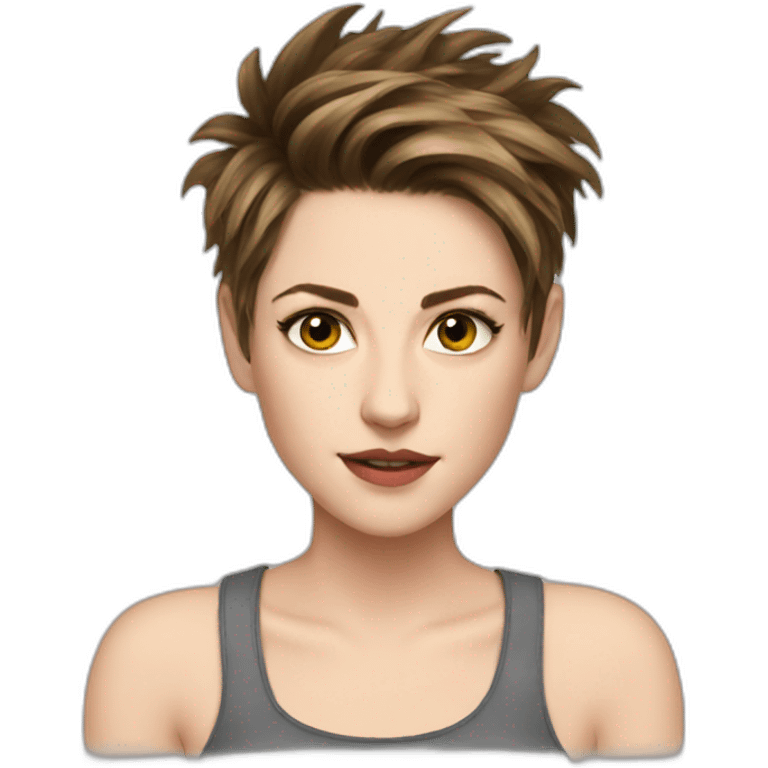 Kristen stewart short hair round neck emoji