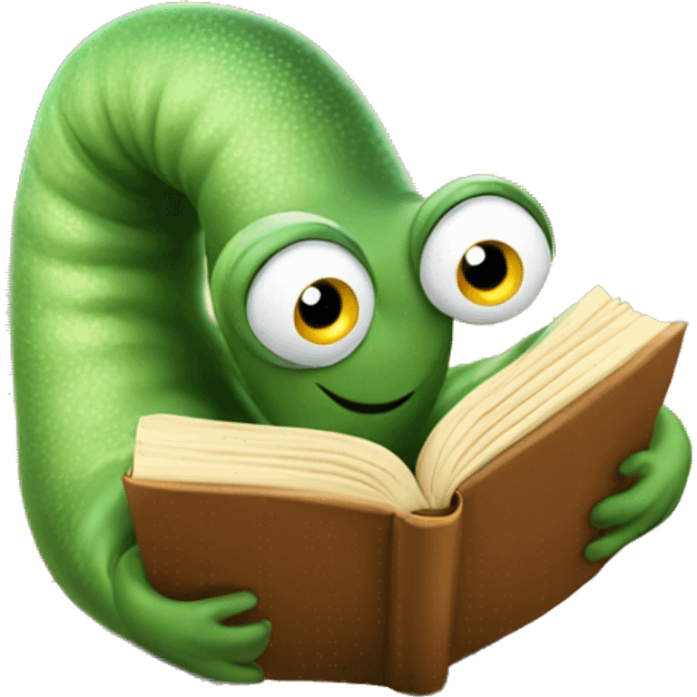 slug reading book emoji