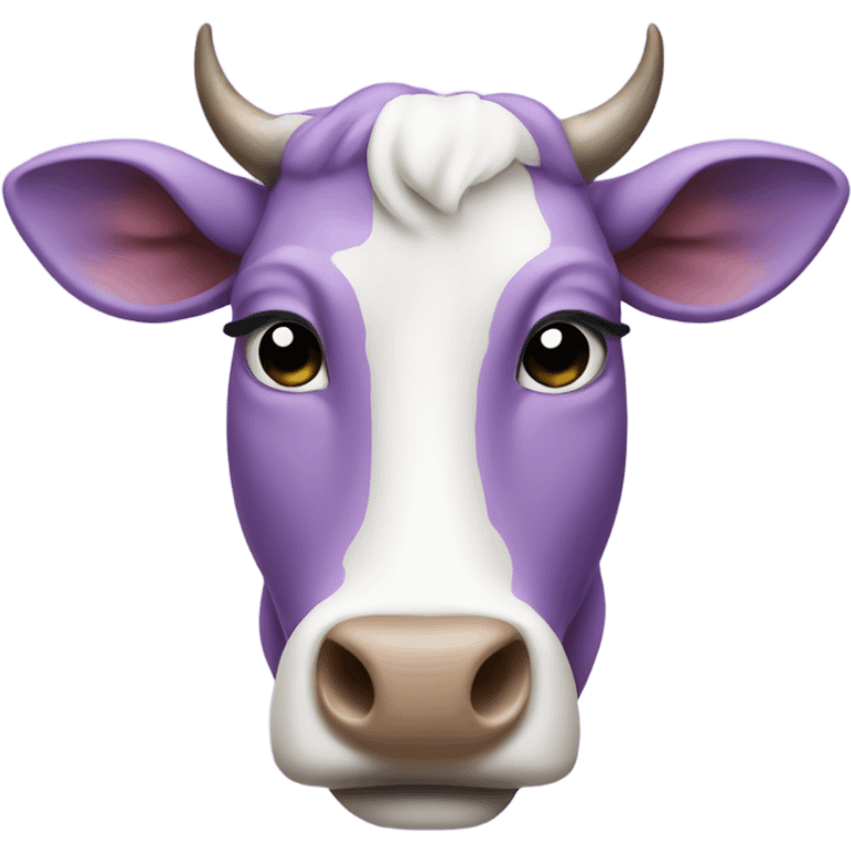 Lavender cow emoji