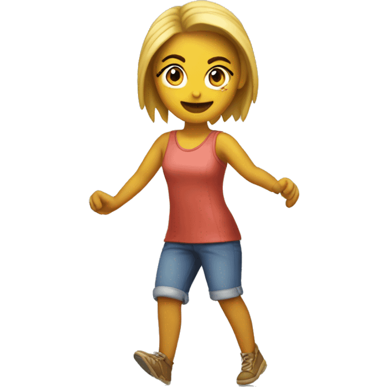 Chica pegando un puñetazo emoji