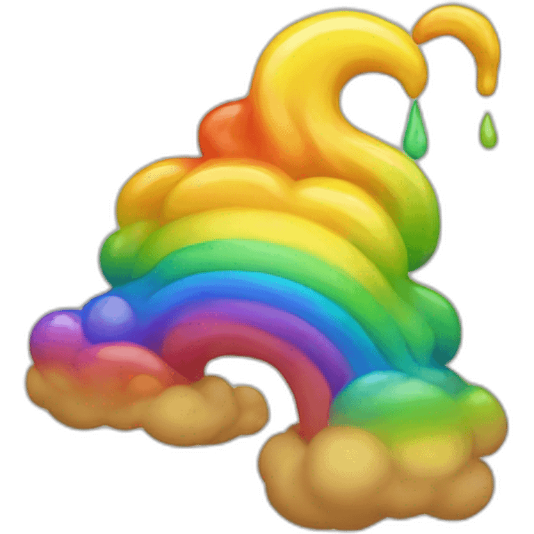 Rainbow shit emoji