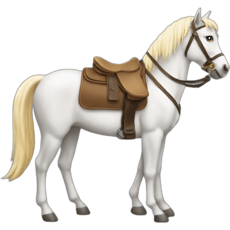 Chat sur un cheval emoji