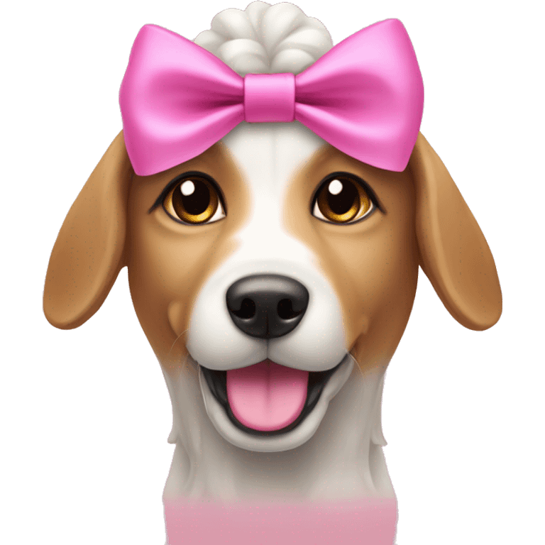 das hind dog with pink bow  emoji