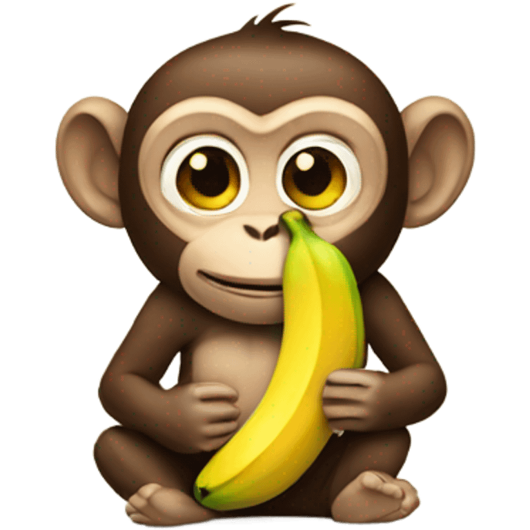 Monkey with banana emoji