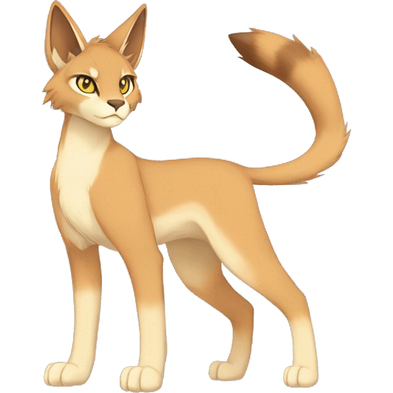 Anthro Sona-Fakemon Lynx-Caracal Full Body emoji