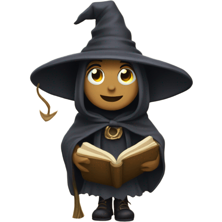 witch holding big book emoji