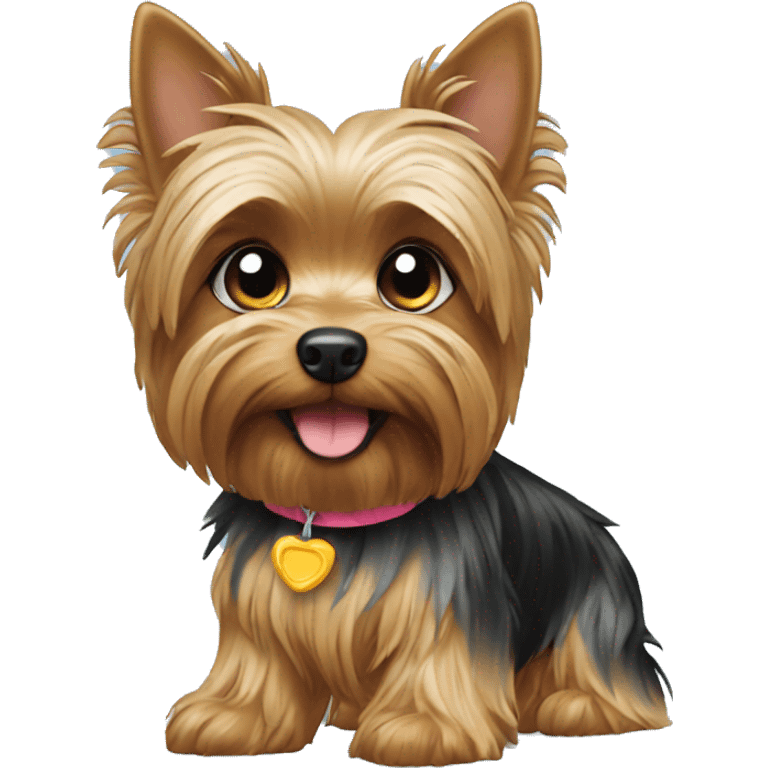 Yorkshire Terrier with toy emoji