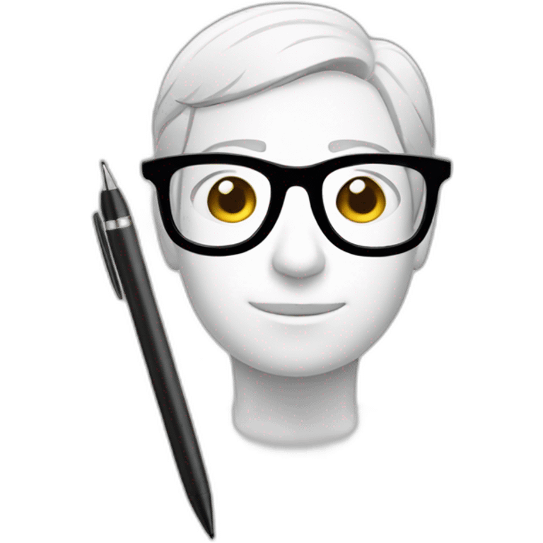 Specs with pen emoji