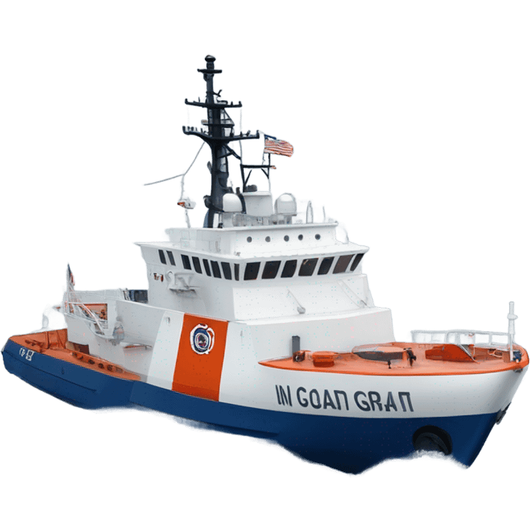 United States coast guard cutter ship  emoji