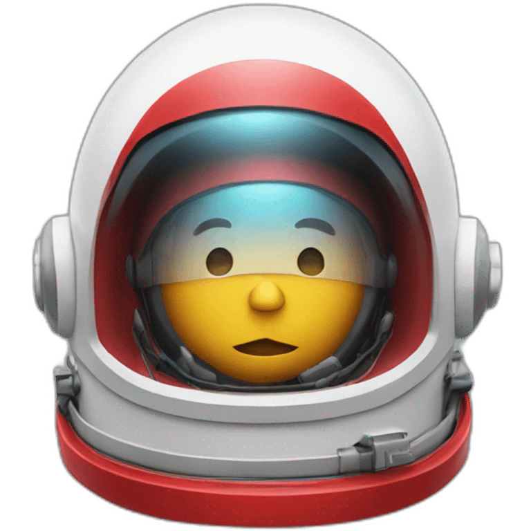 red apple wearing space helmet emoji