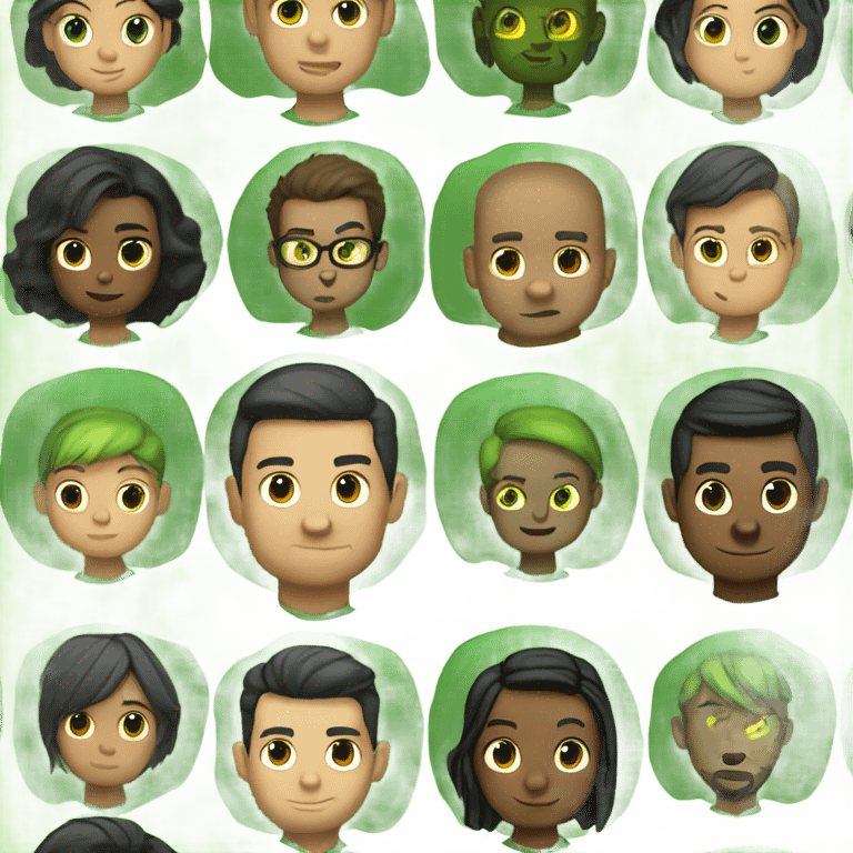 Single green short-sleeved shirt, characters should not wear short-sleeved shirts emoji