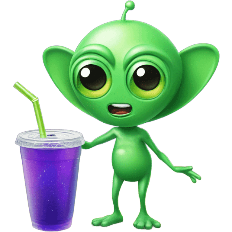 Drunk alien  emoji