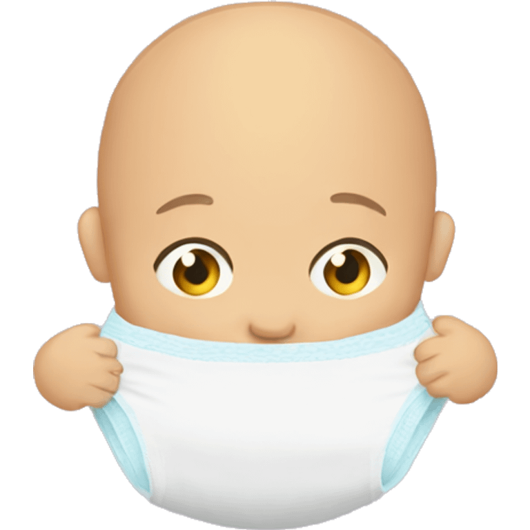 Diaper with a baby emoji