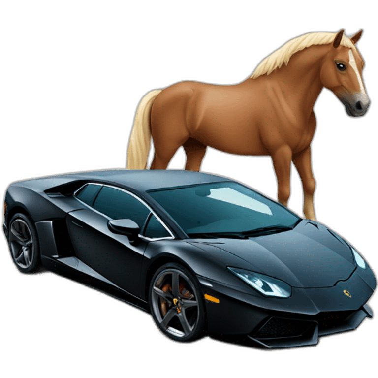 horse in a lambo emoji