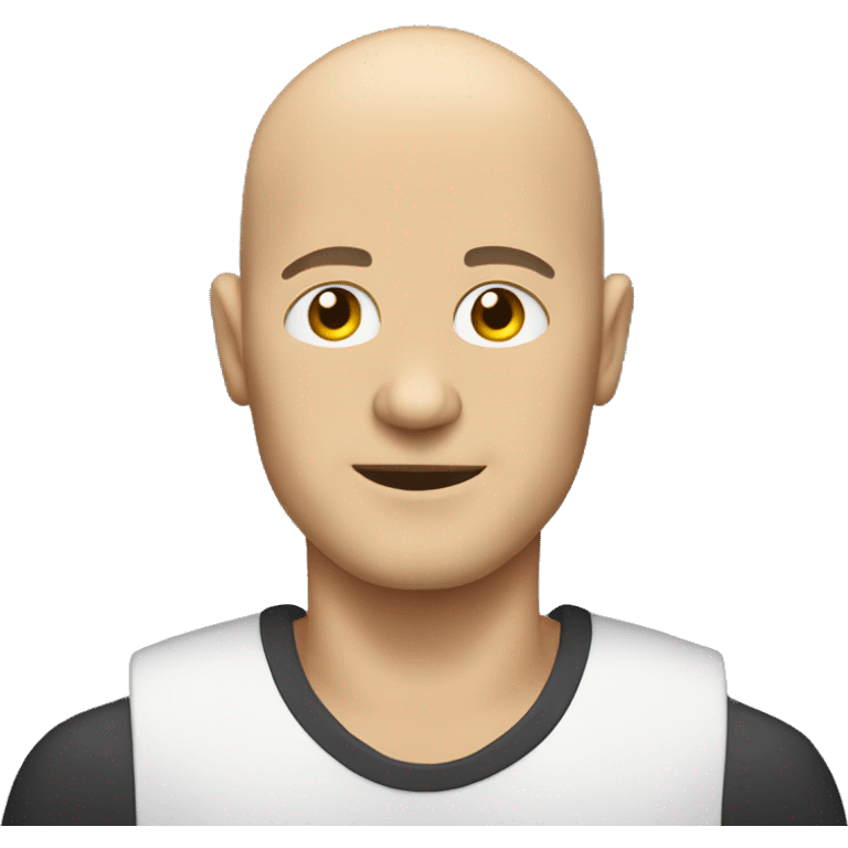 Bald man with headsett  emoji