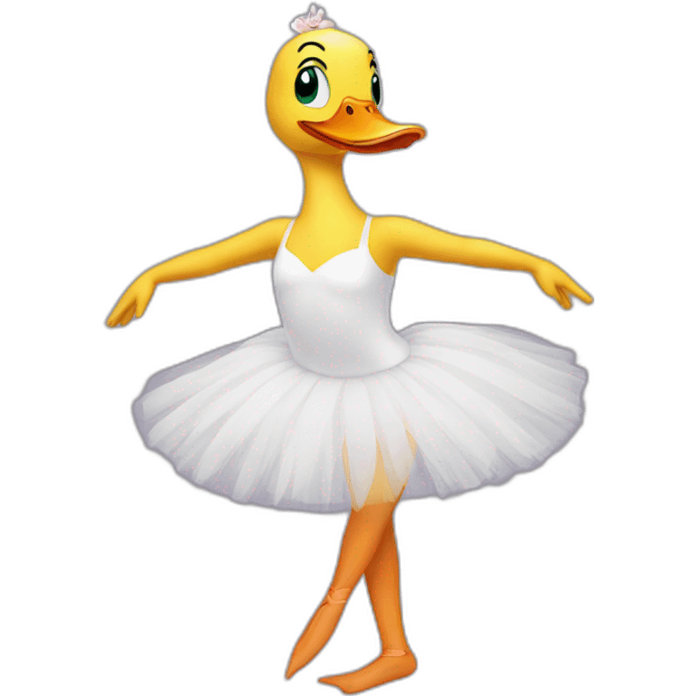 duck as a ballerina emoji