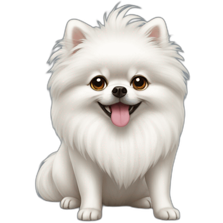 white pomeranian HALLOWEEN emoji