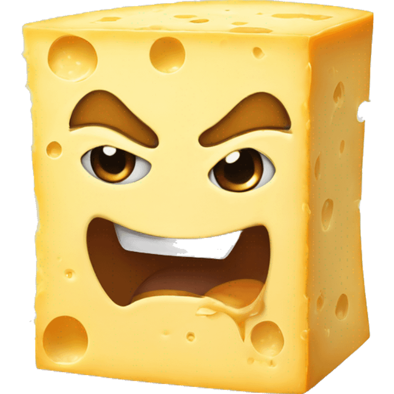 Angry block of cheese emoji