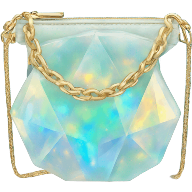 opal Crystal gemstone purse emoji