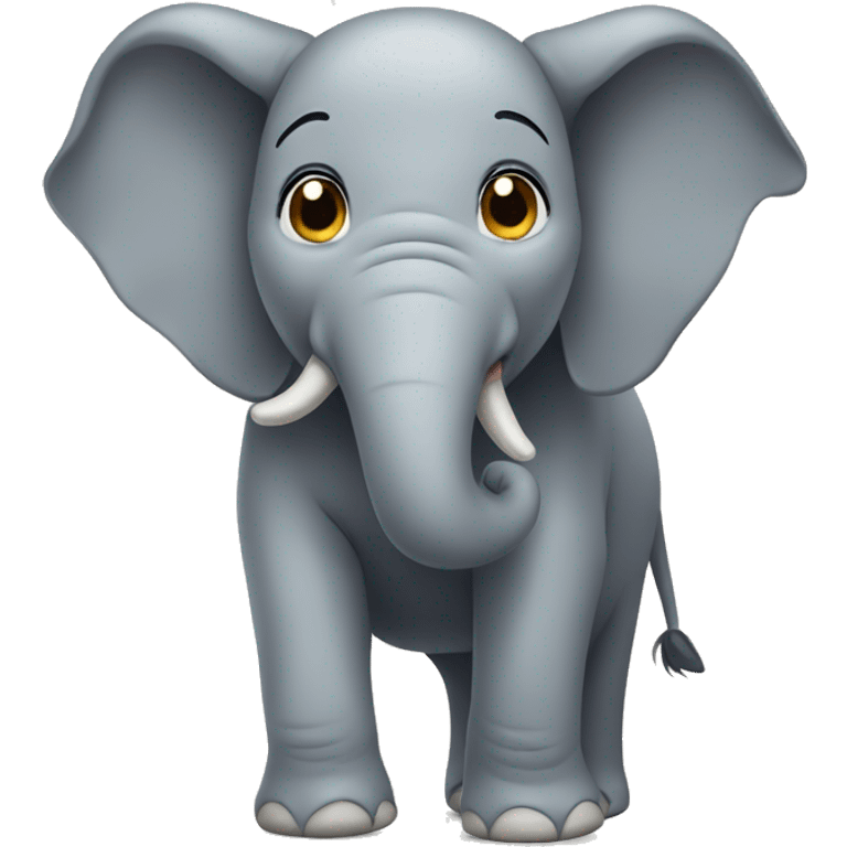 Elephant smiling emoji