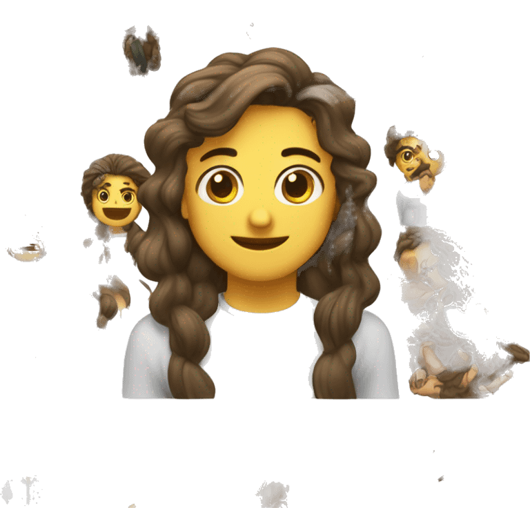 RAGAZZO CARNAGIONE CHIARA, CAPELLI BIONDI  LUNGHI E SCIOLTI emoji