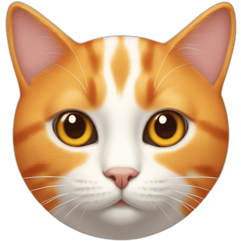 orange white cat with one eye emoji